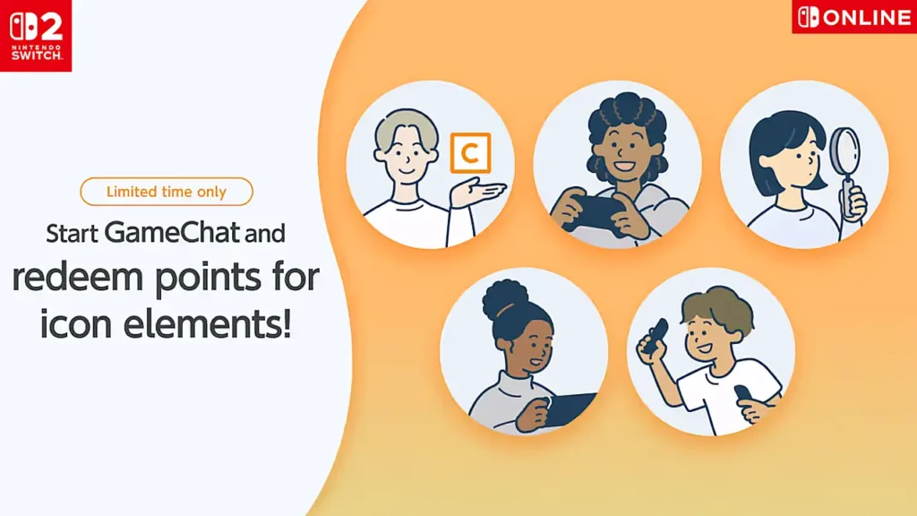 Nintendo Switch 2 GameChat mission screen showing 100 Platinum Points reward