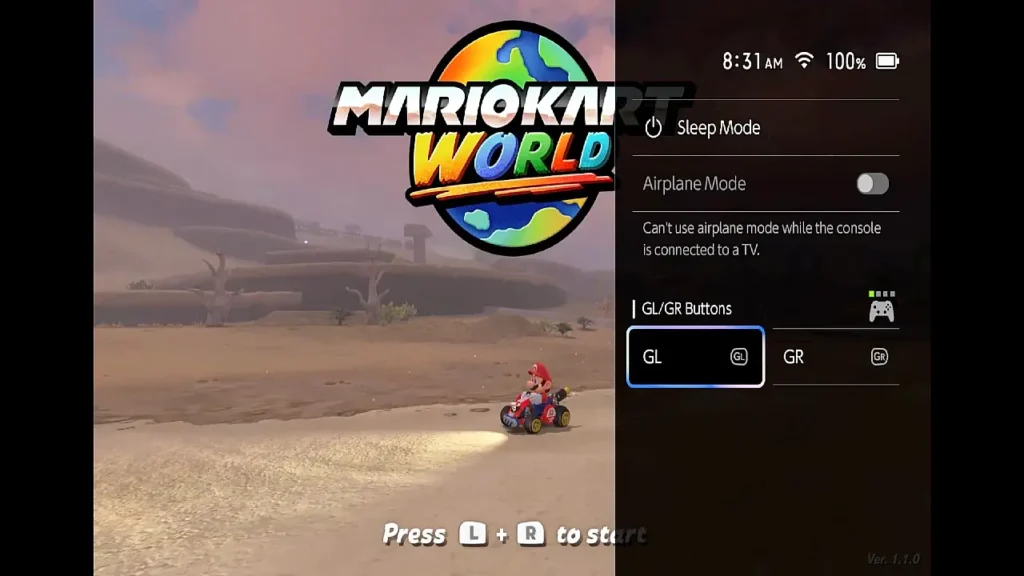 Nintendo Switch 2 system settings menu showing toggle mode for grip buttons.