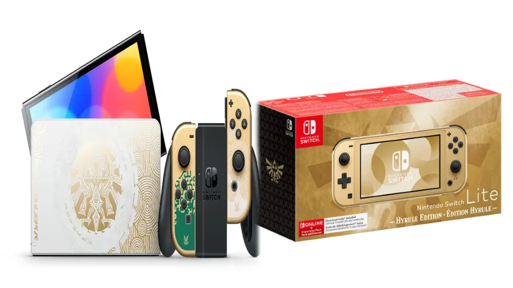 Nintendo Switch OLED Tears of the Kingdom Edition and the Switch Lite Hyrule Edition