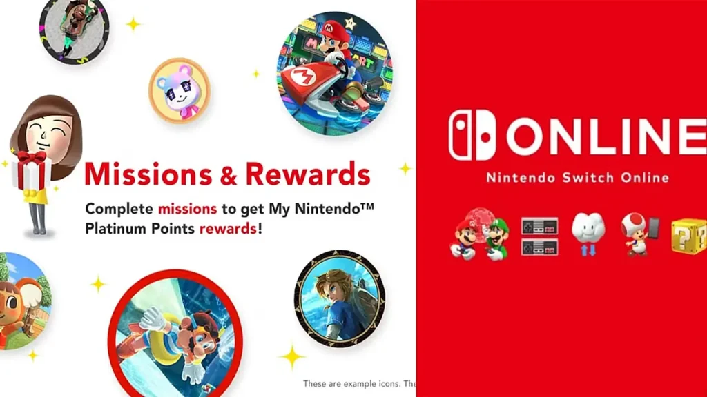 Nintendo Switch Online Missions and Rewards menu showing free Platinum Points