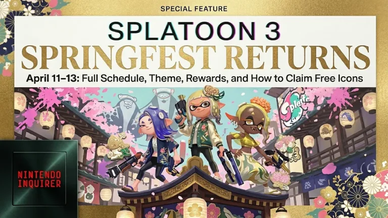 Splatoon 3 SpringFest Returns April 11–13: Full Schedule, Theme, Rewards, and How to Claim Free Icons