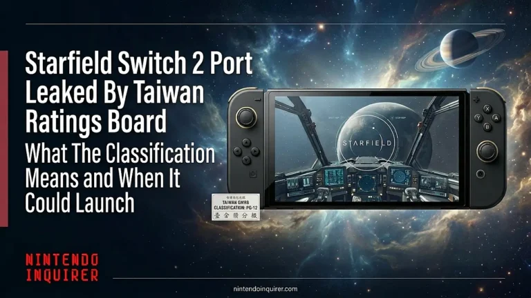 Starfield Switch 2 Port Leaked by Taiwan Ratings Board: What the Classification Means and When It Could Launch