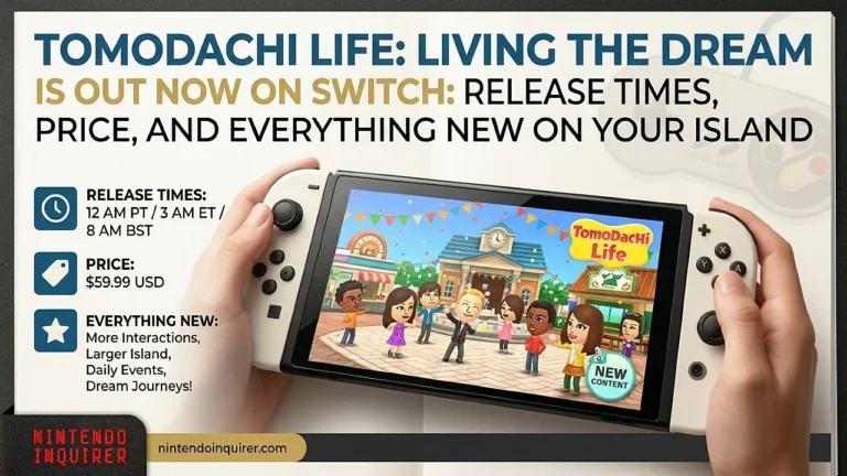 Tomodachi Life: Living the Dream is Out Now on Switch: Release Times, Price, and Everything New on Your Island